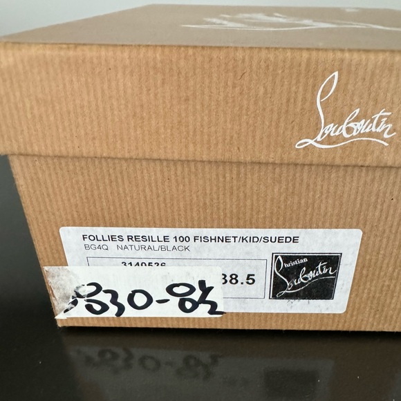 Christian Louboutin Fishnet Suede Follies Resille 100 Pumps - 38.5 - Picture 7 of 7